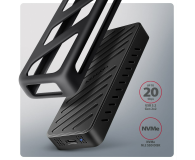 Axagon EEM2-20G USB-C 20Gbps - M.2 NVMe SSD wzmacniana - 1485444 - zdjęcie 6